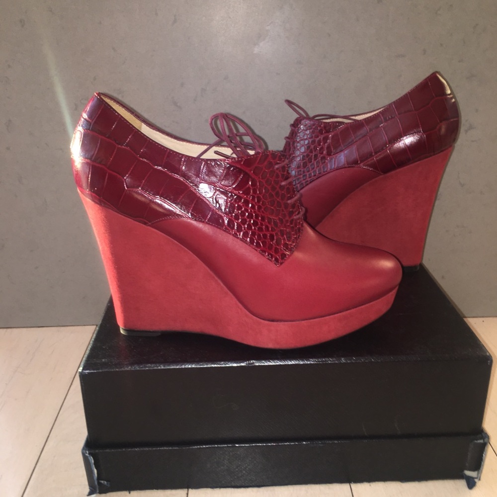 Red long champ shoes BRAND NEW